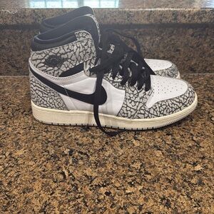 Authentic Jordan 1 cement 2023 youth size 6.5Y